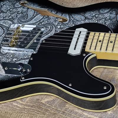 MyDream Partcaster Custom Built - Thinline Black Paisley Charlie Christian image 6