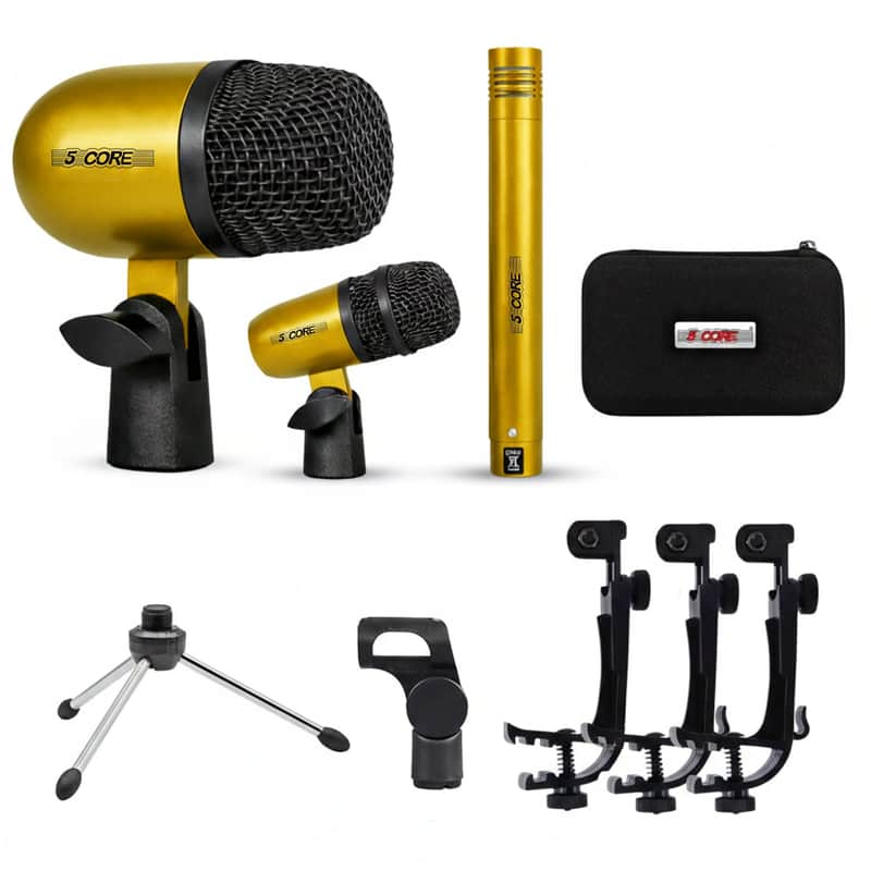5 Core Conga Mic Snare Tom Set Professional XLR Cardioid Unidirectional Instrument Microphone Kit image 1