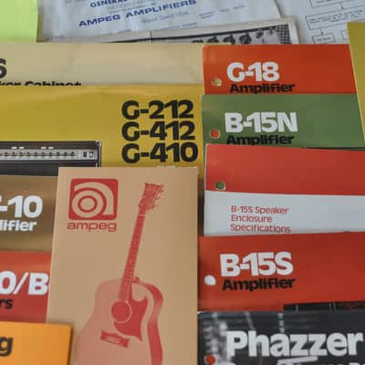 Ampeg Dealer sheets, price lists vintage catalog booklet brochure 1970's. Lots image 4
