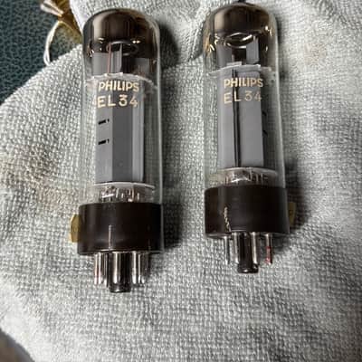 Vintage NOS Philips Mullard EL34 Matched Pair Marshall Plexi image 1
