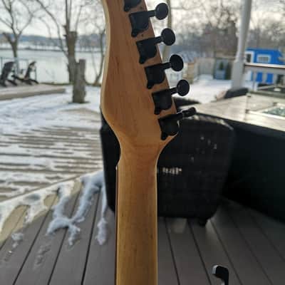 Old Upright Piano Key Resin Guitar image 5