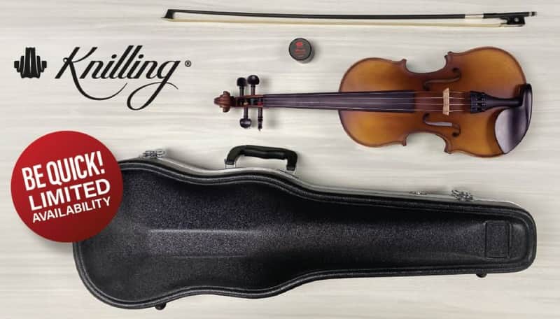 Knilling 112VN34+ School Model Plus 3/4 size Violin w/Thermoplastic case, Carbon Fiber bow image 1