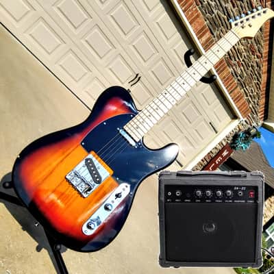 🎸+Amp! T Style Electric Guitar +Soft Case/Gig Bag, Strap, Cable!🎸 image 1