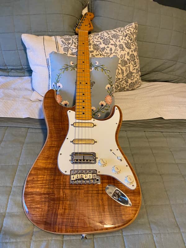 Fender Rarities Series Flame Koa Top American Original '50s Stratocaster with Maple Fretboard 2019 - Natural