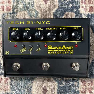 Tech 21 Sansamp Programmable Bass Driver DI Distortion Bass Guitar Effect Pedal! image 1