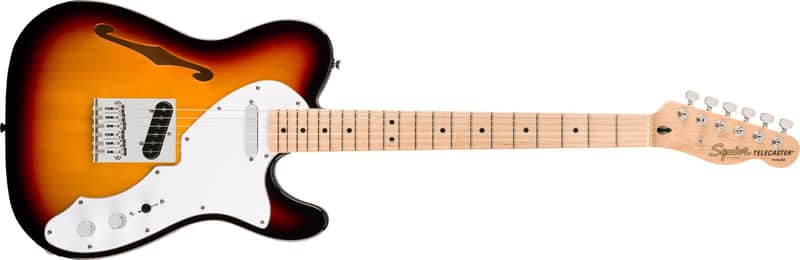 Fender Squier Affinity Telecaster Thinline Maple Fingerboard 3-Color Sunburst image 1