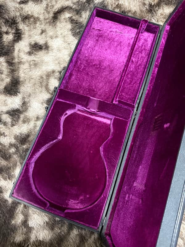 1969-1972 Gibson Les Paul Vintage Rectangular Guitar Hard Case - Black / Purple image 1