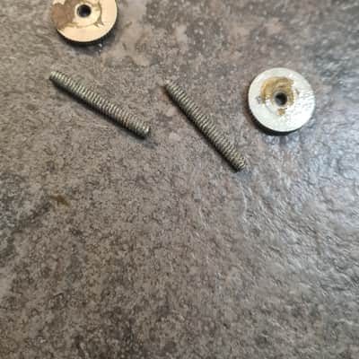 Gibson ABR-1 thumb wheels & pin posts 1950s 1960s - nickel image 4