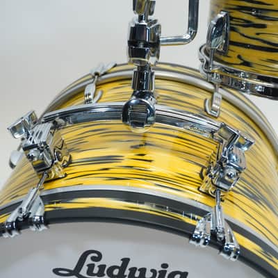 Ludwig Classic Maple "Downbeat" Drum Kit Shell Pack 20/12/14 In Lemon Oyster image 5