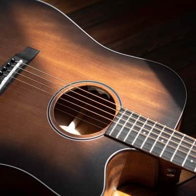 Cort Core DC Dreadnought Acoustic-Electric, Mahogany Open Pore Black Burst w/Case image 5