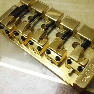 *RARE* Wilkinson USA WBBO-5 - Gold 5 strings bass bridge image 1
