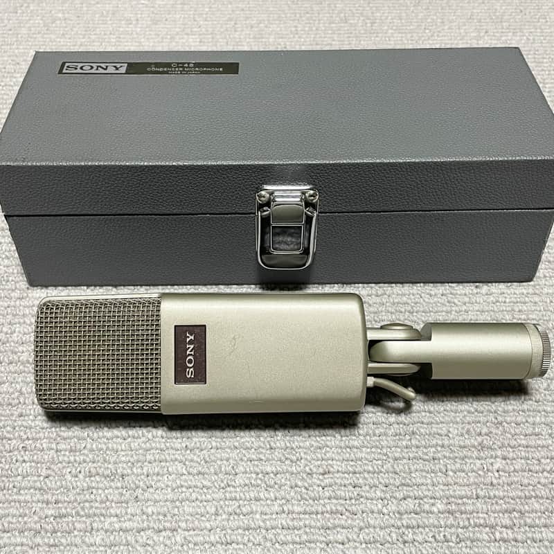 1990s Sony C-48 Condenser Microphone Silver