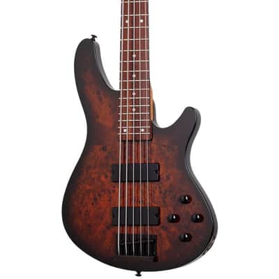 Schecter 3972-SHC C-5 Standard 5 String RH Electric Bass - Tobacco Burl image 1