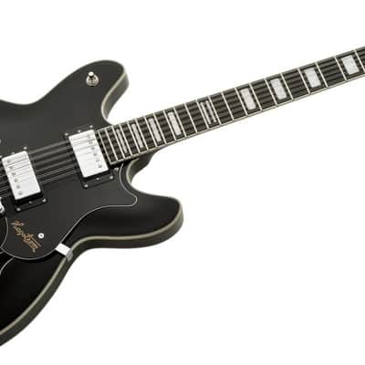 Hagstrom HSVIDLX1209 Electric Guitar, Viking DLX, Black Gloss, 12-string image 4