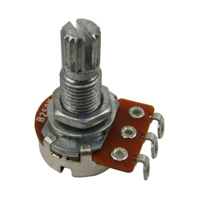 Musiclily Metric Mini Size 18mm Split Shaft Linear Taper B250K Guitar Pot Potentiometers (Pack of 2) image 2