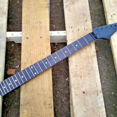 22 SS MODERN BLACK ST GUITAR NECK REPLACEMENT DIY FITS OEM image 13