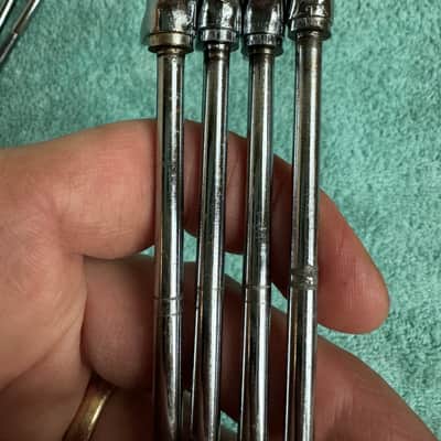 Ludwig Set of 8 Vintage Bass Drum T Tension Rods - 6 1/8” ( 6 13/16” Tip to Tip) 70s - Chrome image 12