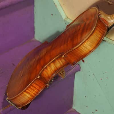 1900s Stainer-Labeled Nice Quality 4/4 German Violin (VIDEO! Fresh Work, Ready) image 21