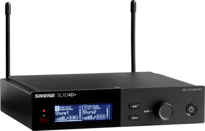 Shure SLXD4D+ Dual Wireless Microphone Receiver image 1