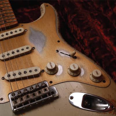 Fender Custom Shop Masterbuilt 1958 Stratocaster Heavy Relic 2020 - Heavily Aged Pale Sonic Blue Over Choc Faded 3-Tone Sunburst (Heavy Relic) image 17