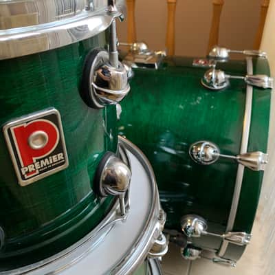 Premier Genista 90s 22,10,12,14 TerraVerdi green drumkit image 3