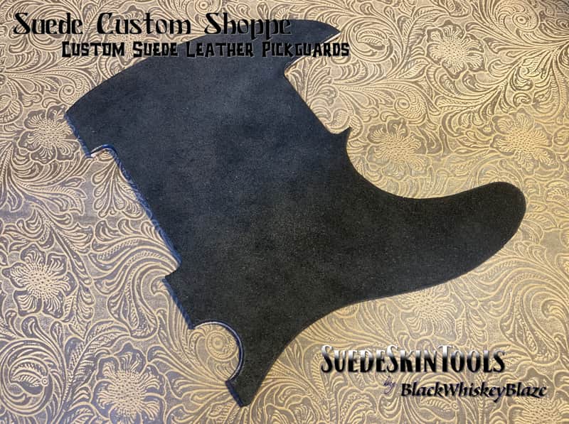 Custom Suede Leather Pickguard fits Fender Telecaster Tele or Esquire Tooled Leather Alt image 1