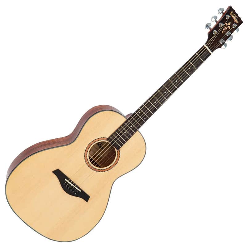 Acoustic Vintage V1850N Performer Series All Solid Parlour Gui...