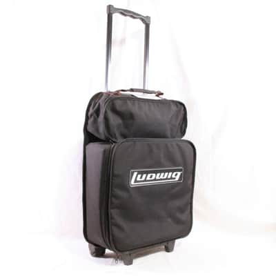 90's-Mid 2000's Ludwig LM404 "Black Galaxy" Acrolite Snare Drum w/ Case, Stand, Sticks, & Practice Pad image 17