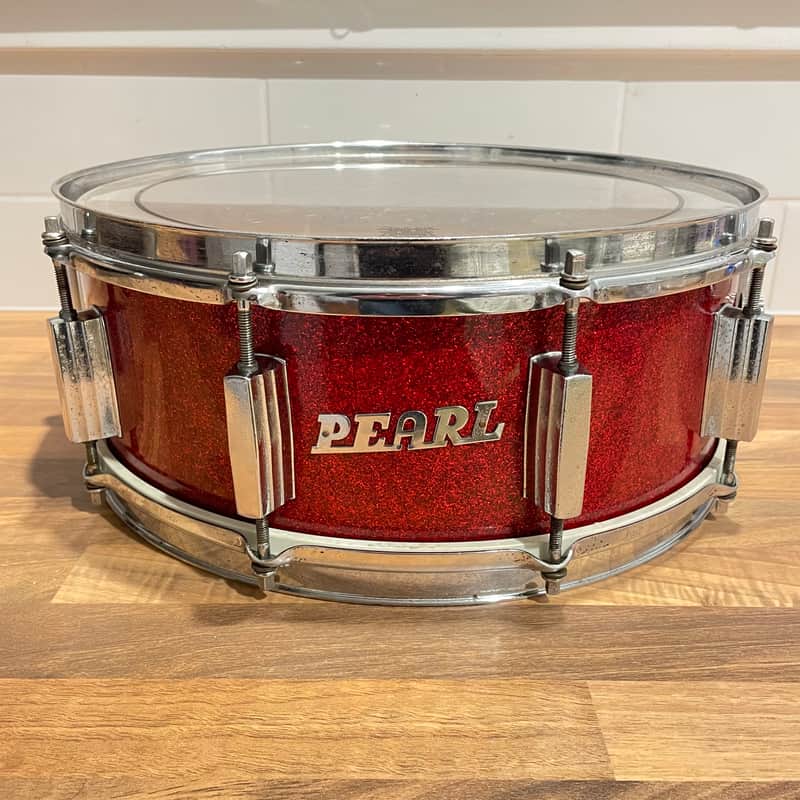 Vintage Pearl MIJ Snare Drum 1960's Red Sparkle image 1