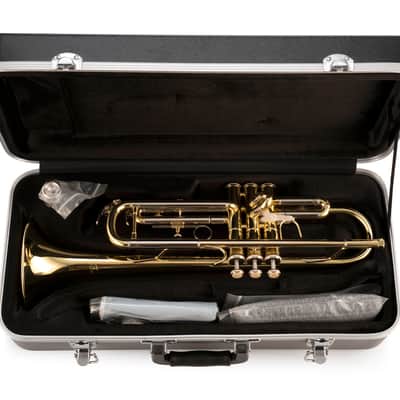 Belsona by Pearl 200 Series Student Trumpet w/Strap, Polish Cloth & Hard Case | BTPT200 | WorldShip | Auth Dealer image 1