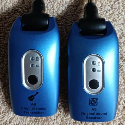 WENTELMUSIC A9 Wireless Guitar System  Transmitter Receiver 2.4GHz (Blue(1TX+1RX)) Bild 2