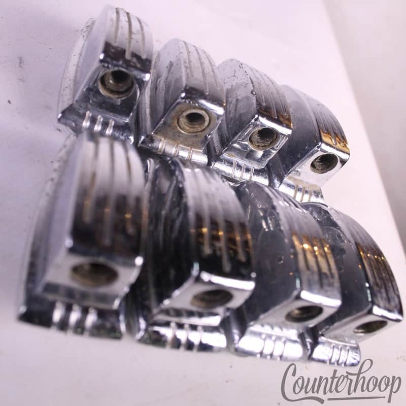 *Ludwig 8x Tom/Snare Drum Small Classic Lugs Set Chrome 1 1/4" Vintage USA 60s* image 1