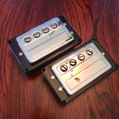 PAIR -Guild Bass humbucker pickups  1972 1973 Chrome original vintage usa js-2 starfire sb jetstar image 1