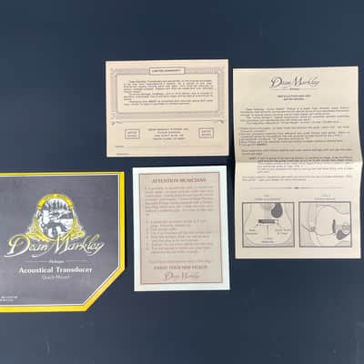 Vintage Dean Markley Artist Model Acoustical Transducer Quick-Mount Pickup USA w/ Case image 5
