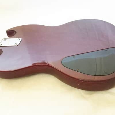 Vintage Kinor SG Electric Guitar - 1969. Made in Japan. Transparent Cherry. image 12