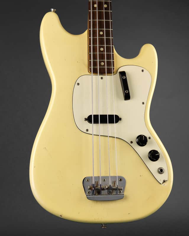1971 Fender Musicmaster Bass Olympic White image 1