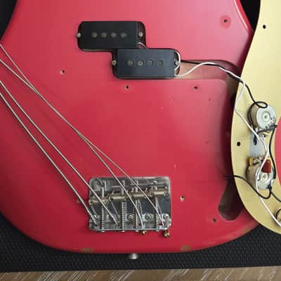 2016 Fender Road Worn '50s Precision Bass - Fiesta Red image 14