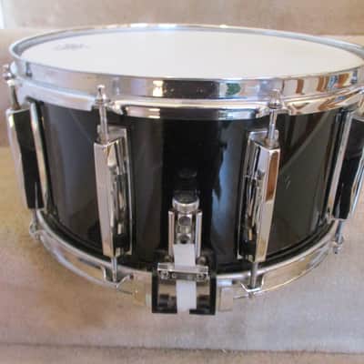 Yamaha Vintage Recording Custom Snare Drum, 14 X 6.5, Black Lacquer, Japan Made - 1983! image 8