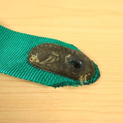 Vintage 90s Doctor Song USA Guitar Strap Green 2” Wide Adjustable Made In USA image 5
