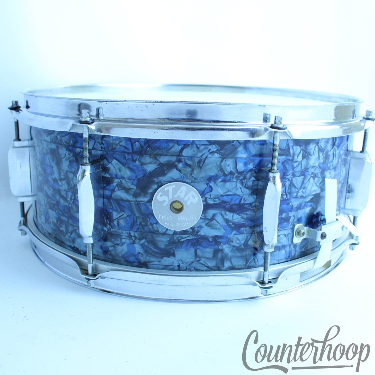 Tama"Star"14x5.5 Snare Drum BDP Wrap 8Lug 6Ply Mahogany Vintage 60s Japan Chrome — main photograph