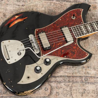 Novo Serus J - Bull Black Over '64 3-Tone Sunburst w/ Lollar Firebird Pickups image 17