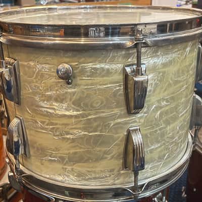 Ludwig 9x13Transition Badge tom 1958 - White marine pearl image 14