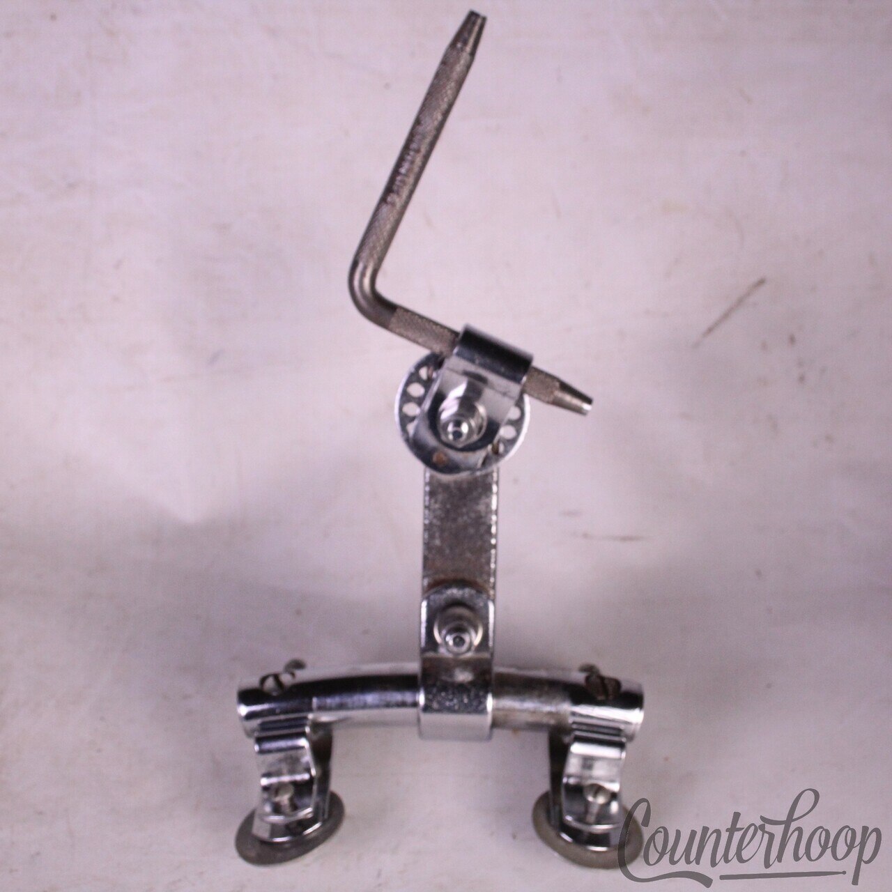 Ludwig Bass Drum Rail Tom Mount 4hole L-Arm Super Classic Vintage 60s Chrome USA — main photograph