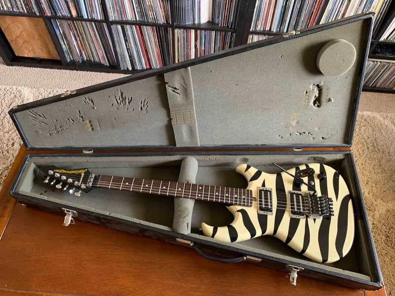 Aria Pro II RS INAZUMA-V 1984 Zebra Stripe | Reverb