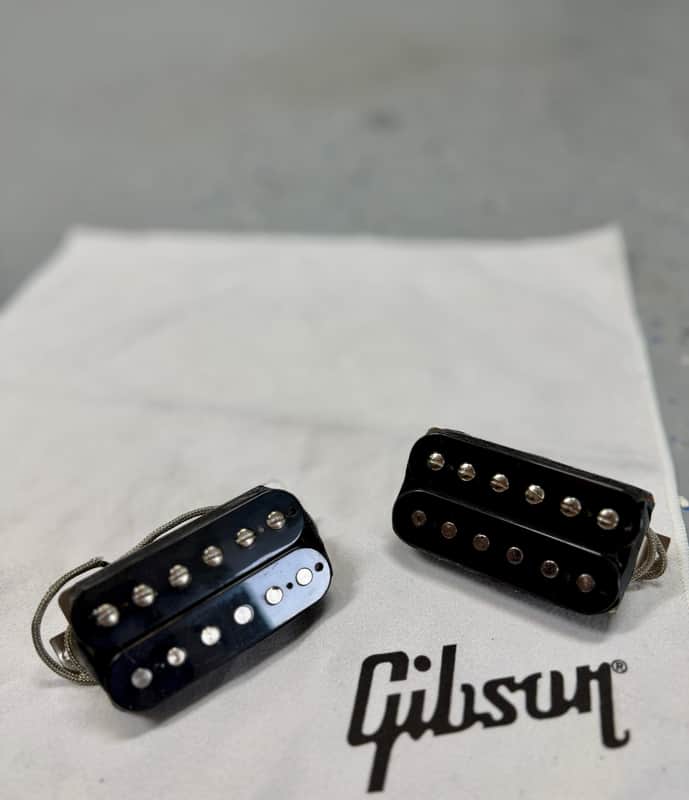 Genuine Gibson Burstbucker 1 & 2 Set – Factory Uncovered Les Paul Take-Offs – Like New image 1