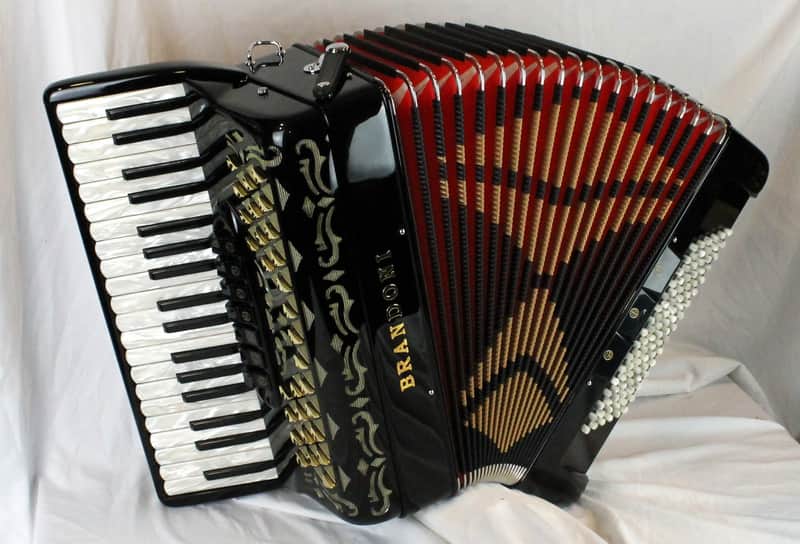 NEW Black Gold Brandoni 75C Classic Piano Accordion LMM 37 96 image 1