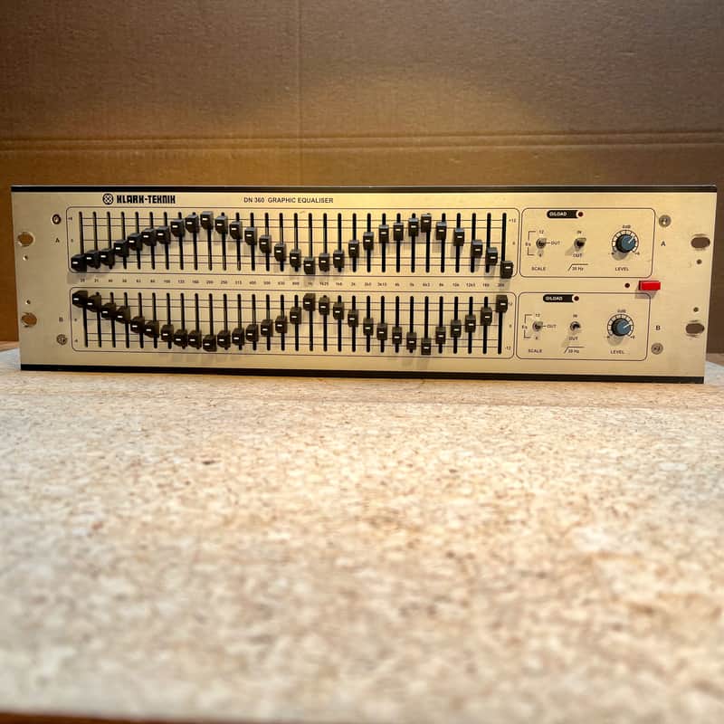 2010s Klark Teknik DN360 2-Channel 30-Band Graphic EQ Silver