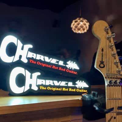 "LED Lighted Charvel Guitar Sign | Custom Lamp & Studio Light | Perfect for Music Room/Studio image 1