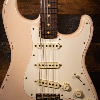 Fender Custom Shop 1959 Stratocaster Relic in Super Faded Aged Shell Pink image 13
