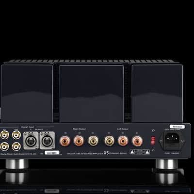 Muzishare X5 Integrated Vacuum Tube Amplifier,Updated Version, Push-Pull Mode, XLR Input, 6.35mm Headphone Output, Ultralinear and Triode Modes, Tubes EL34 x4, AC115 and AC230 Switchable 2025 - silver image 4